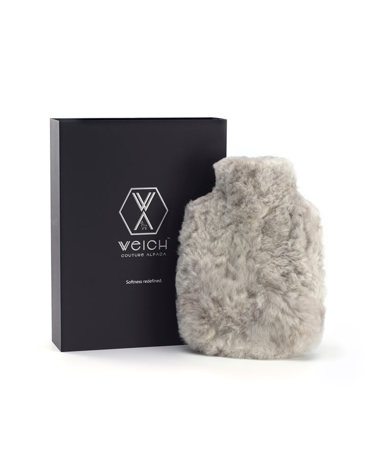 weich couture alpaca waermflasche silver grey Regular With packaging